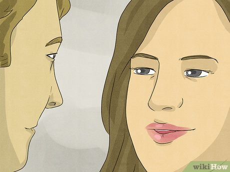 Keep your eyes locked on him until he looks deep into your eyes, too.