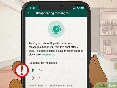Step 2 Be aware of disappearing messages.