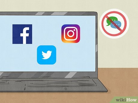 Step 4 Avoid contacting him through social media.