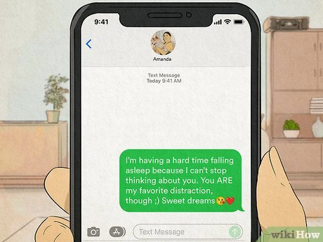 A flirty touch can make your goodnight text more exciting.